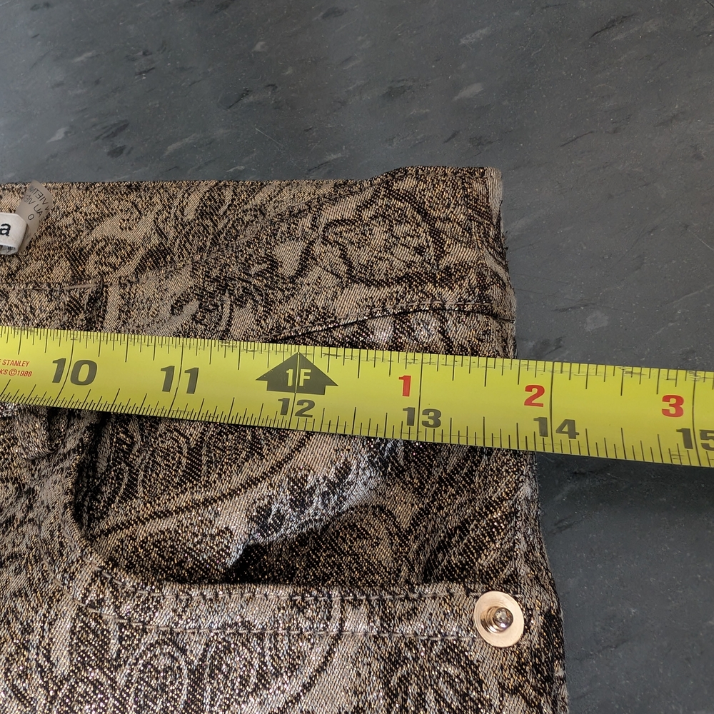 Alice + Olivia Metallic Paisley Pants - Picture 6 of 8